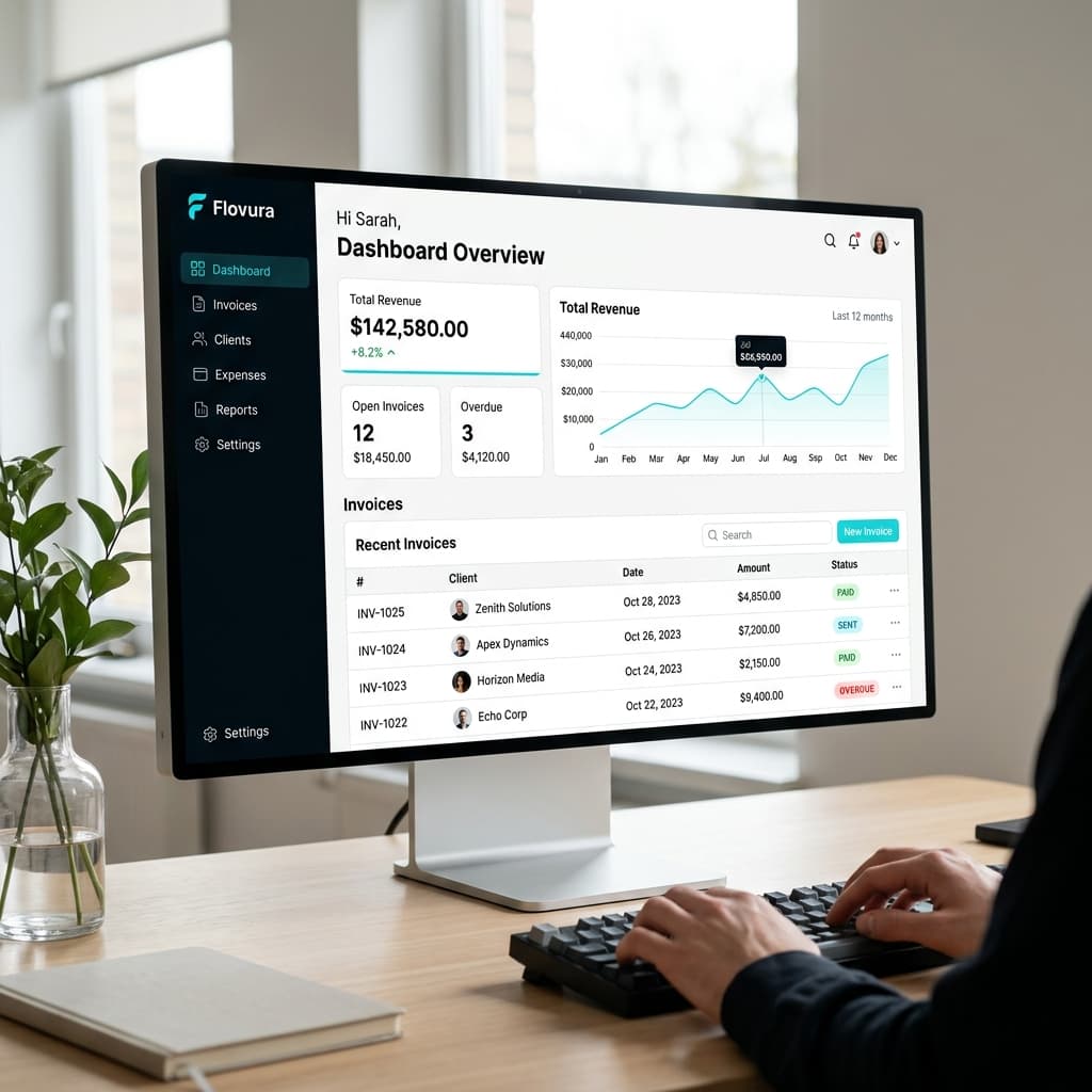 Flovura Dashboard Mockup